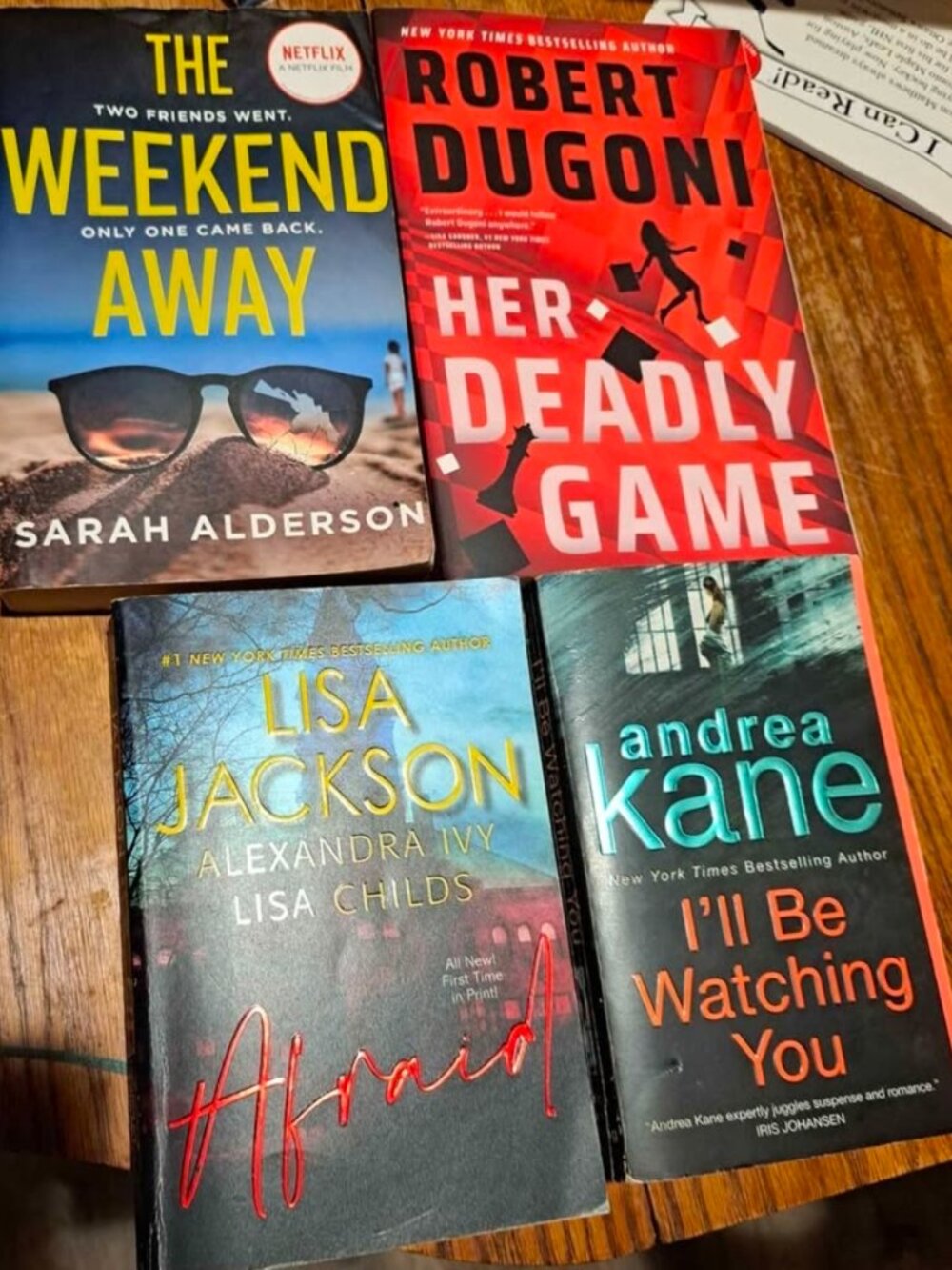 📚 Four Mystery/ Thriller Novels
